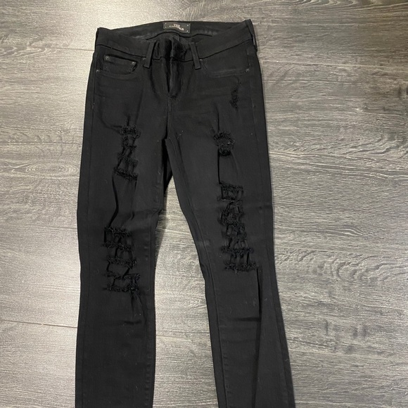 Aritzia The Castings Black Distressed Jeans 27 - Picture 2 of 5